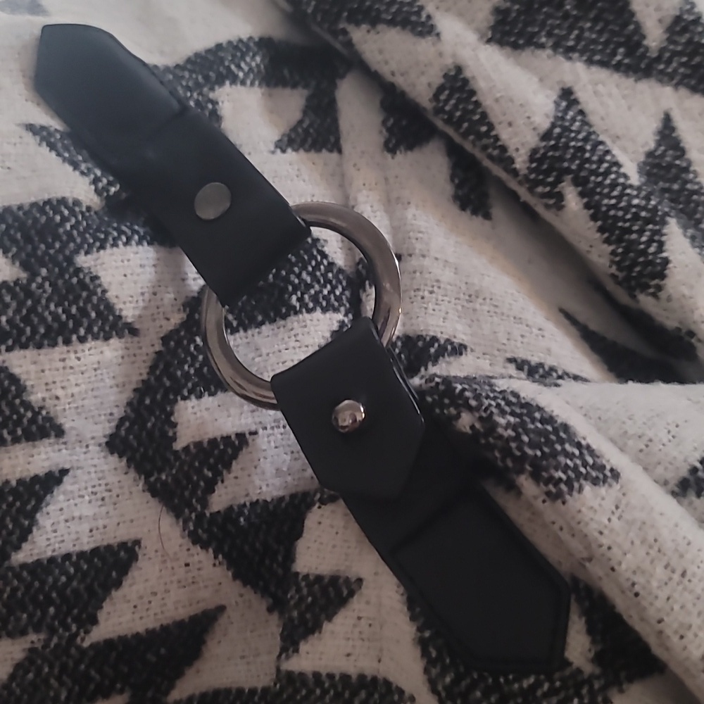 Anthropologie Capulet coat black white aztec tribal print wool blend xs jacket - Picture 8 of 11